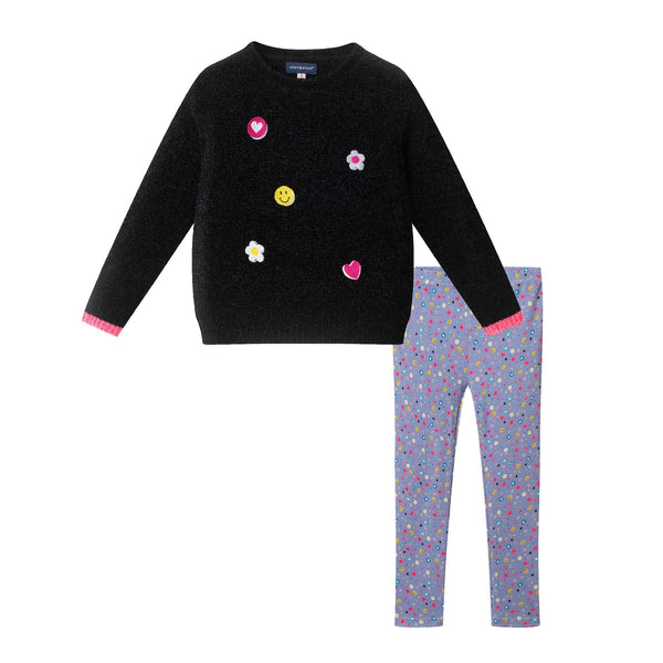 kids-chenille-sweater-legging-set-smiles-flowers Sophia's StyleSweater Set-1